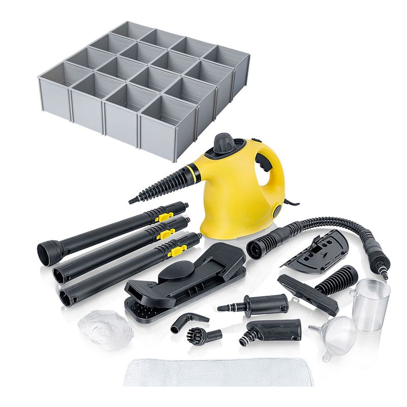 ENERGY PLUS - Combo Limpiador a Vapor 15en1  Cubos Organizadores Multiusos