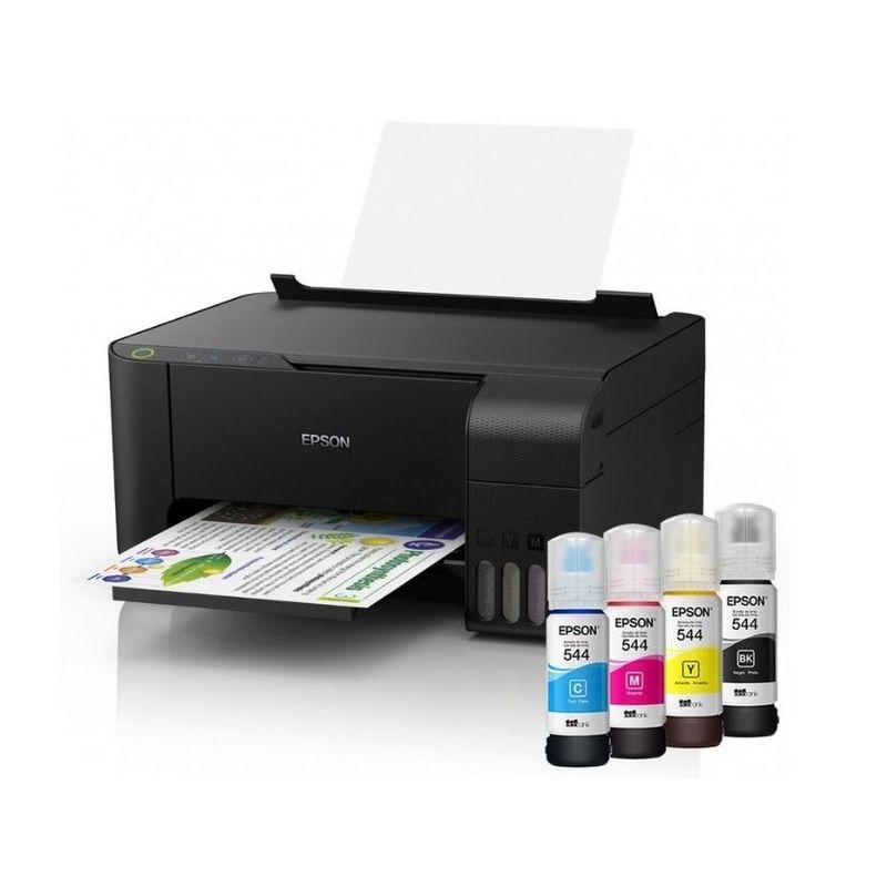 EPSON - Impresora A Color Multifunción Epson Ecotank L3210 Negra 110v