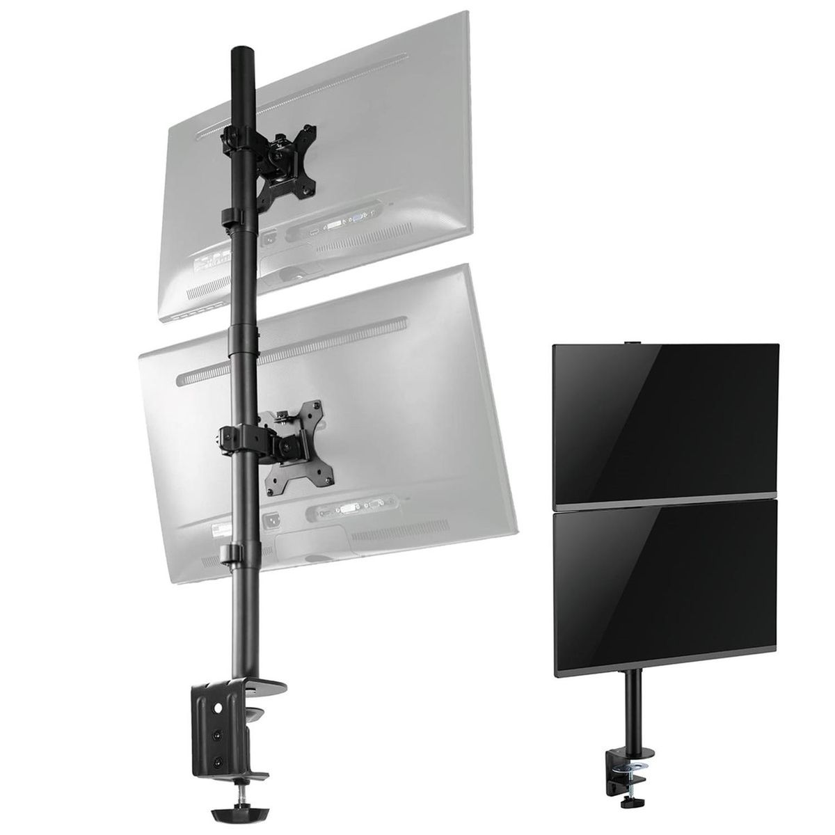 LINKON - Soporte Para 2 Monitores Vertical Inclinación Libre Linkon