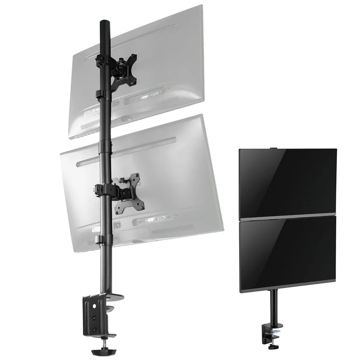 LINKON - Soporte Para 2 Monitores Vertical Inclinación Libre Linkon