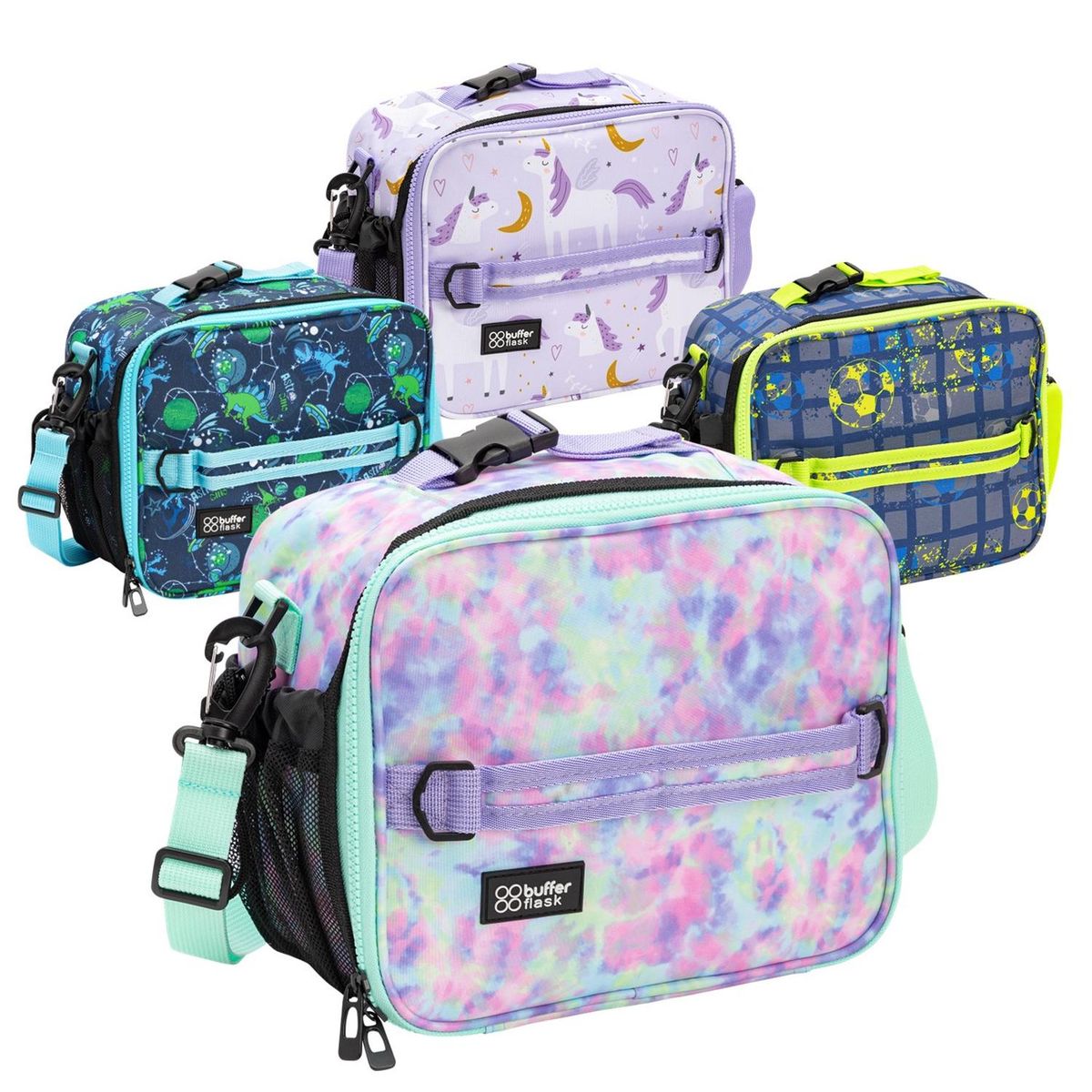 BUFFER FLASK - Lonchera Termica Impermeable Con Correa Niño Niña Buffer - Celeste-