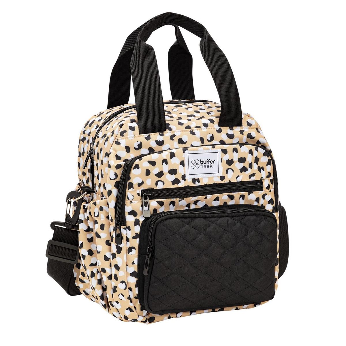 BUFFER FLASK - Lonchera Morral Termica Buffer Multiples Compartimientos - Beige