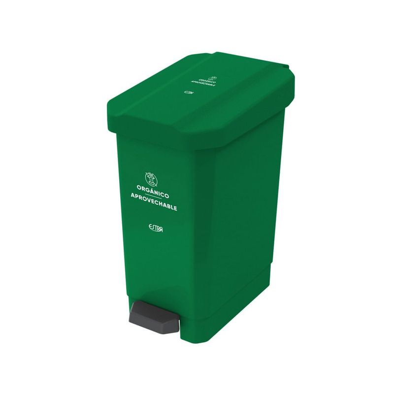 ESTRA - Canecas EstraBins- Pedal 44L verde- Organico Aprovechable