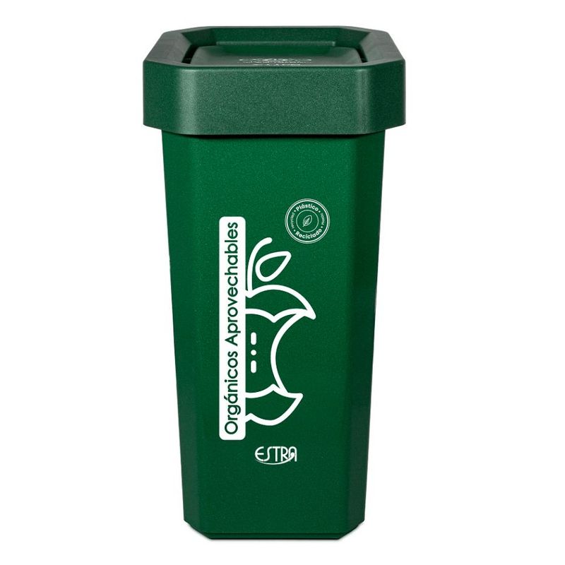 ESTRA - Caneca-Papelera Ecobins Vaiven 26L Verde-Orgánico Aprovechable