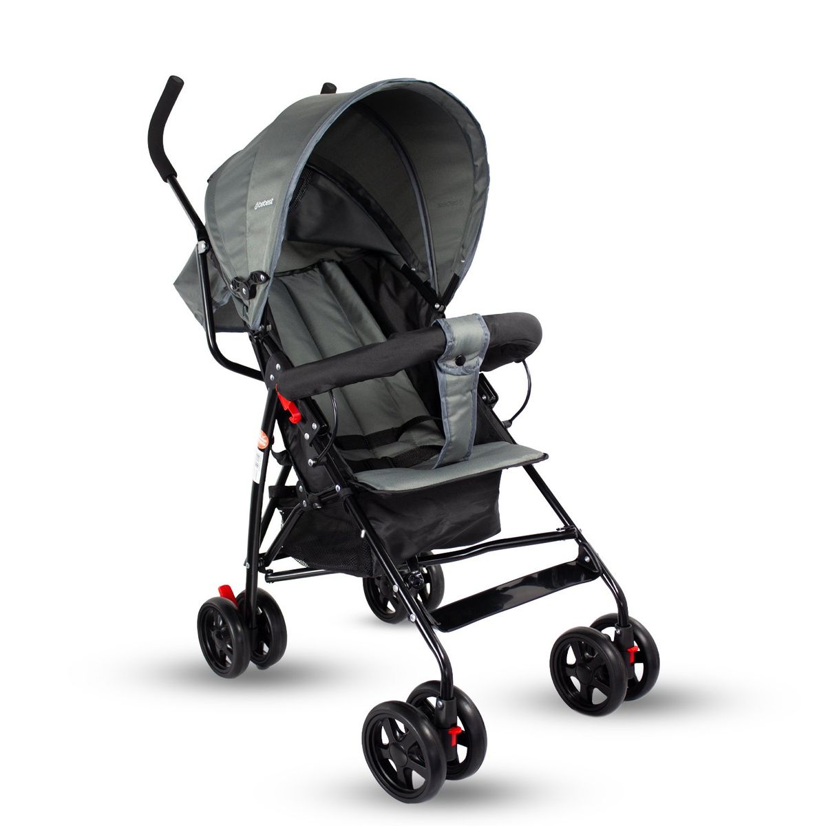 BEBESIT - Coche Paseador para Bebé Click Gris Bebesit con Capota