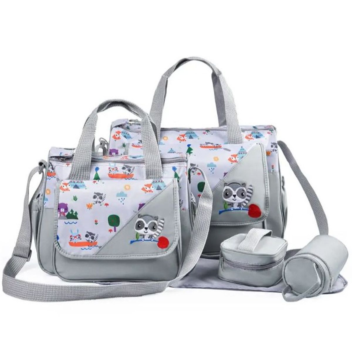 IKSA - Juego De Pañalera de Ardilla Con 5 Bolsos Multifuncionales