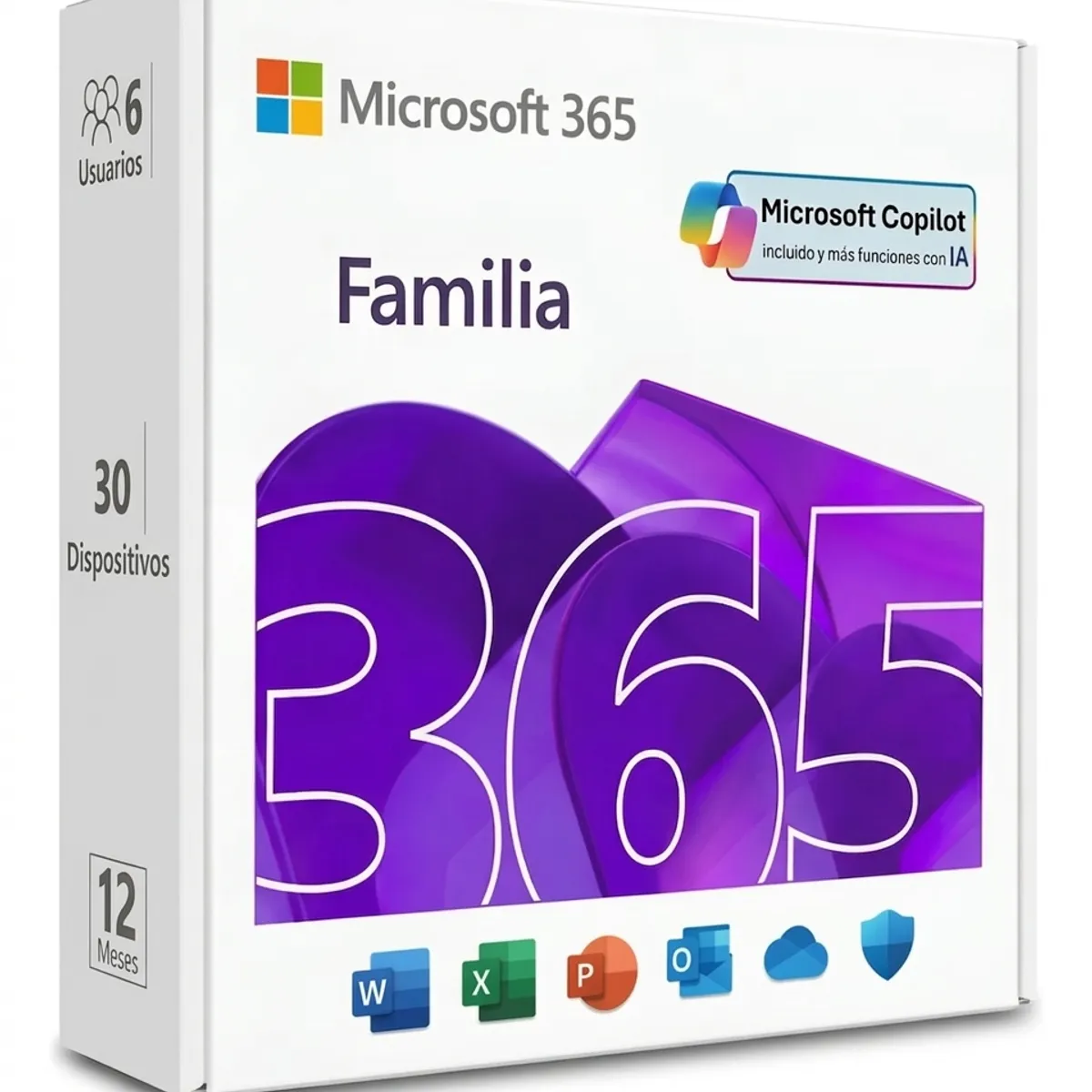 MICROSOFT - Office 365 Familia 12 Meses 6 Usuarios 30 Dispositivos