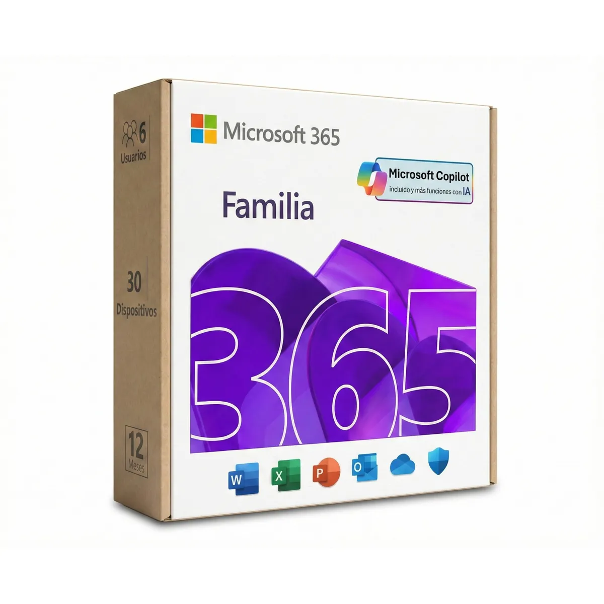 MICROSOFT - Office 365 Familia 12 Meses 6 Usuarios 30 Dispositivos