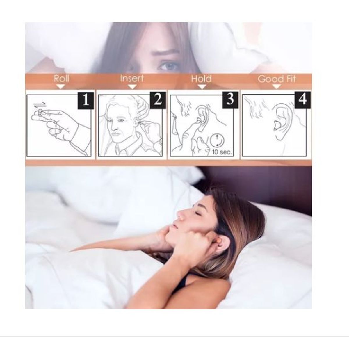 3M - 6 Pares Protectores Auditivos 3m Tapa Oidos 32db Dormir Leer