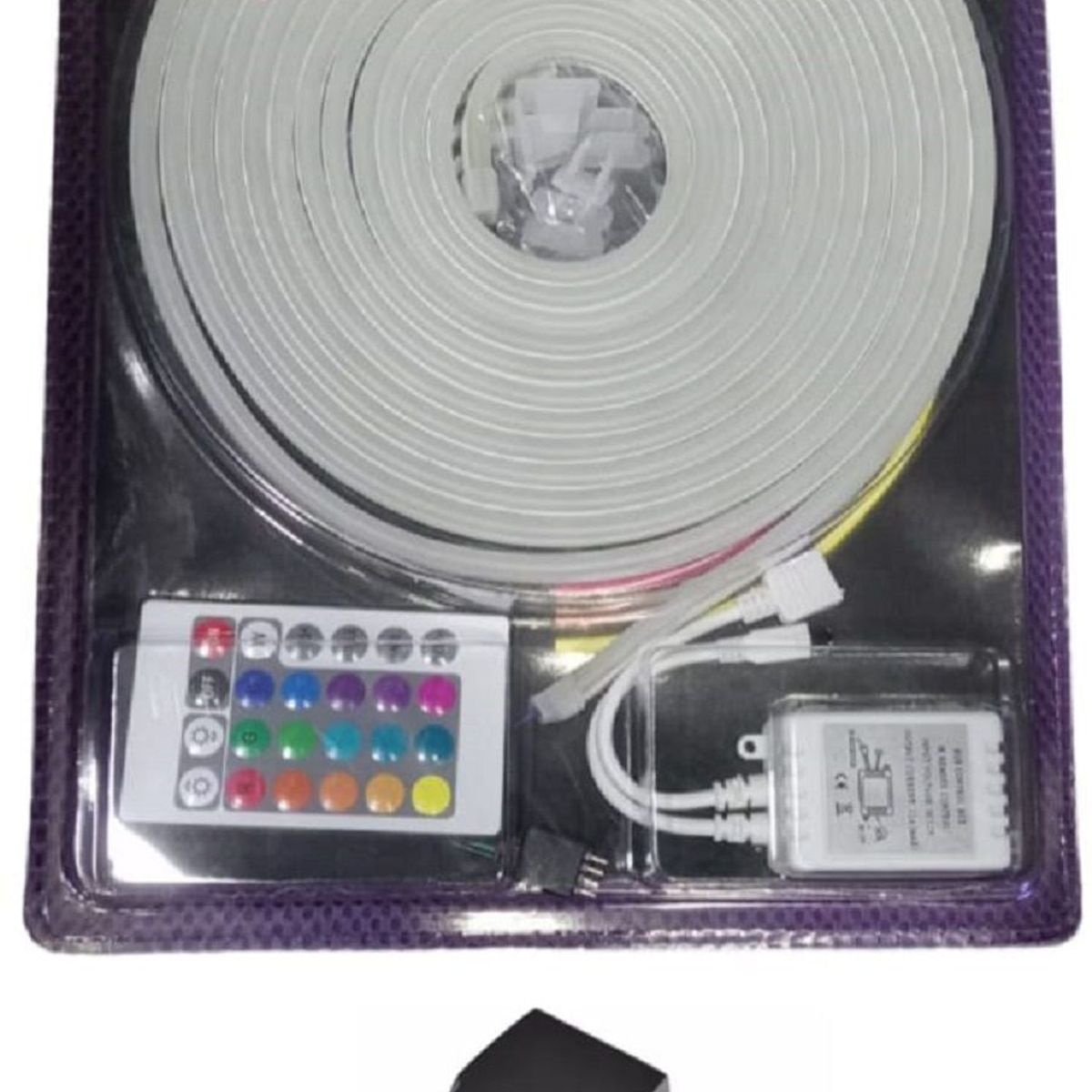 UNIVERSAL - Cinta Neon Flex Led 12v Multicolor Mas Adaptador  Control