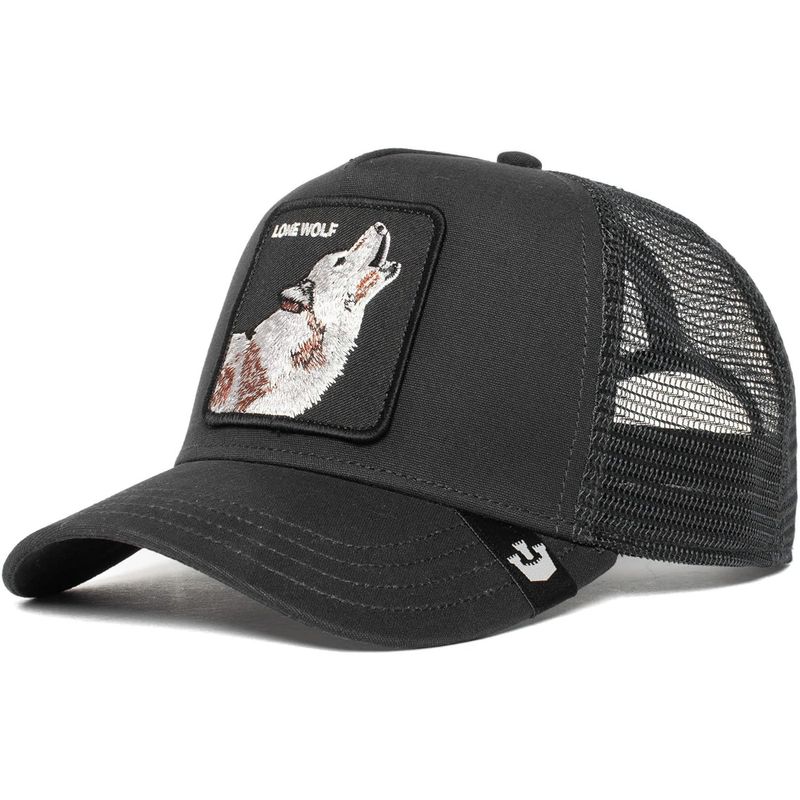 GOORIN BROS - Gorra Goorin Bros Lone Wolf Lobo Negra - Original