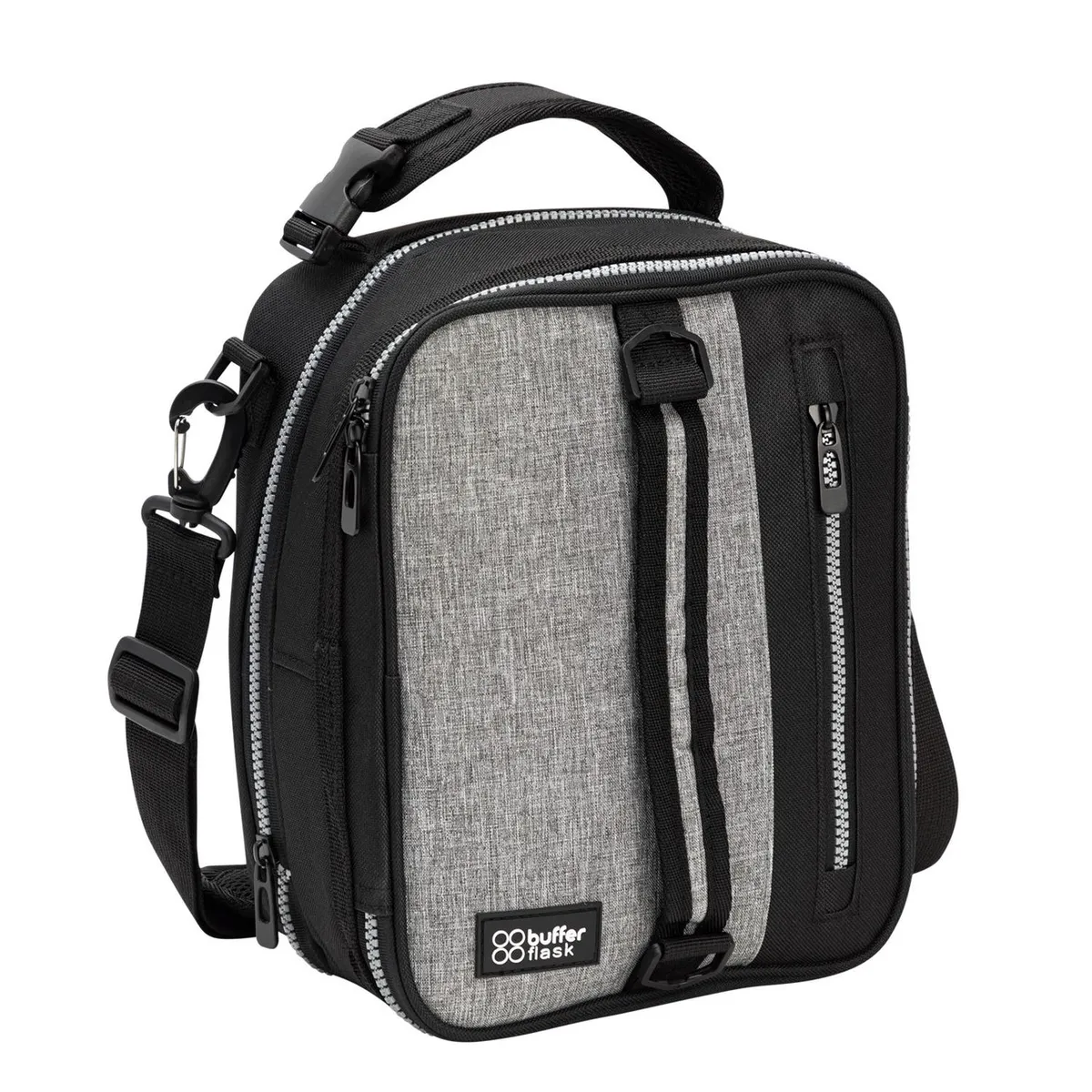 BUFFER FLASK - Lonchera Termica Impermeable Expandible Con Correa Buffer - Gris