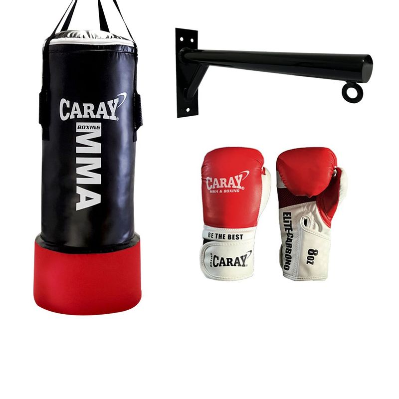 CARAY - KIT F50 SACO CON AGARRADERASGUANTES DE BOXEOBASE METALICA