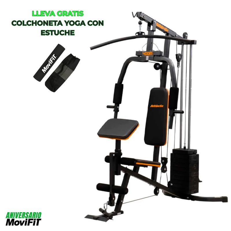 ATHLETIC - Multigimnasio Athletic 400M Torre de Pesas 45kg y Predicador