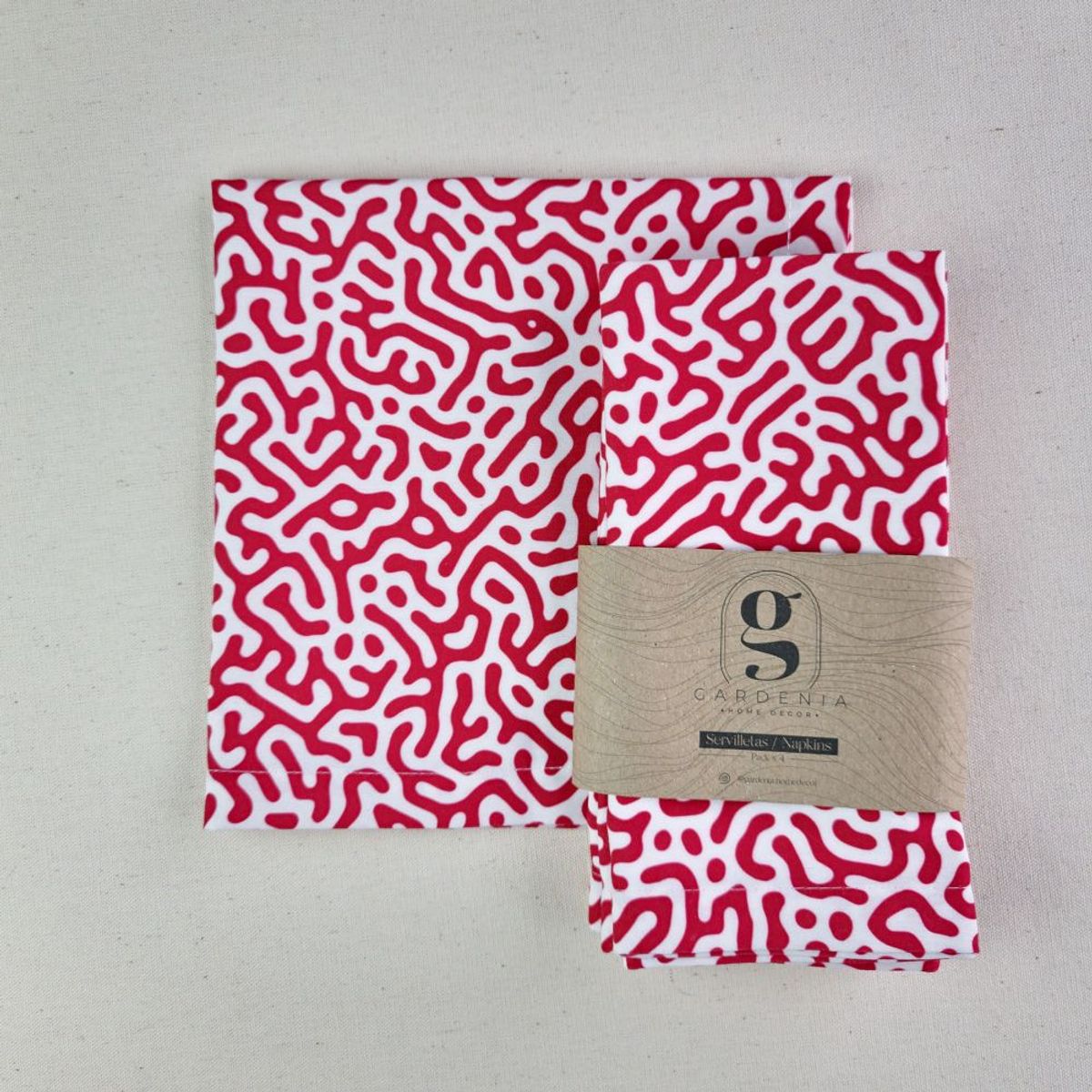 GARDENIA HOME DECOR - Servilleta poliéster Turing fucsia 43x43cm / Pack x 4 - Gardenia