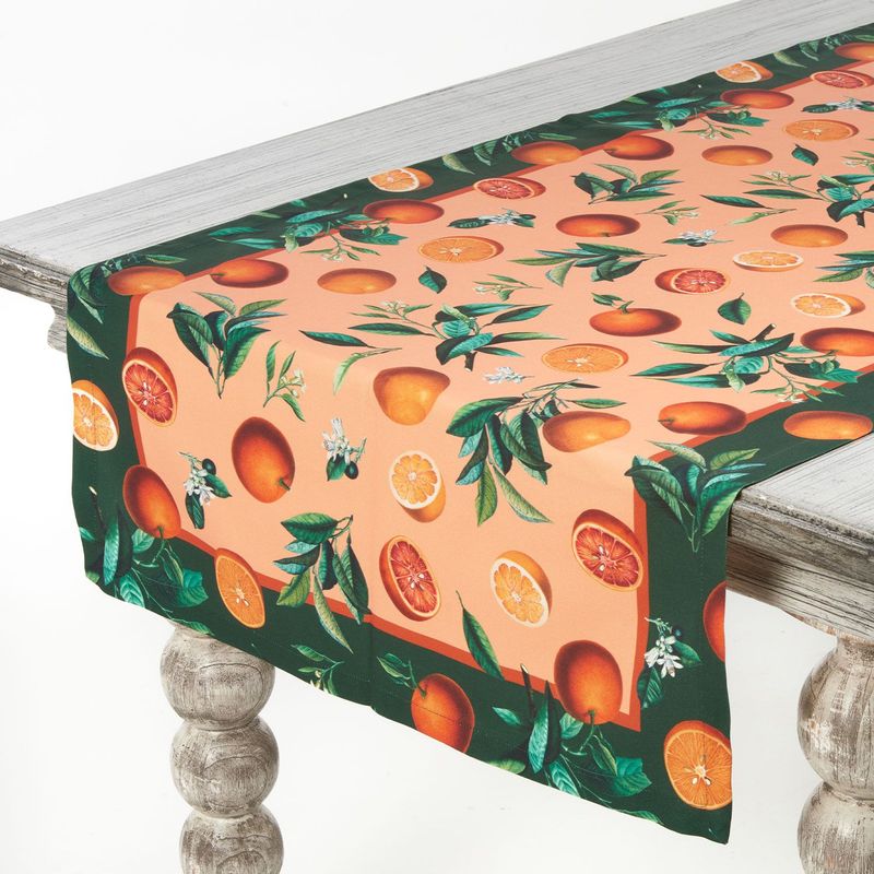 GARDENIA HOME DECOR - Camino de mesa poliéster Aranciata 8 puestos (.60x2.60) - Gardenia