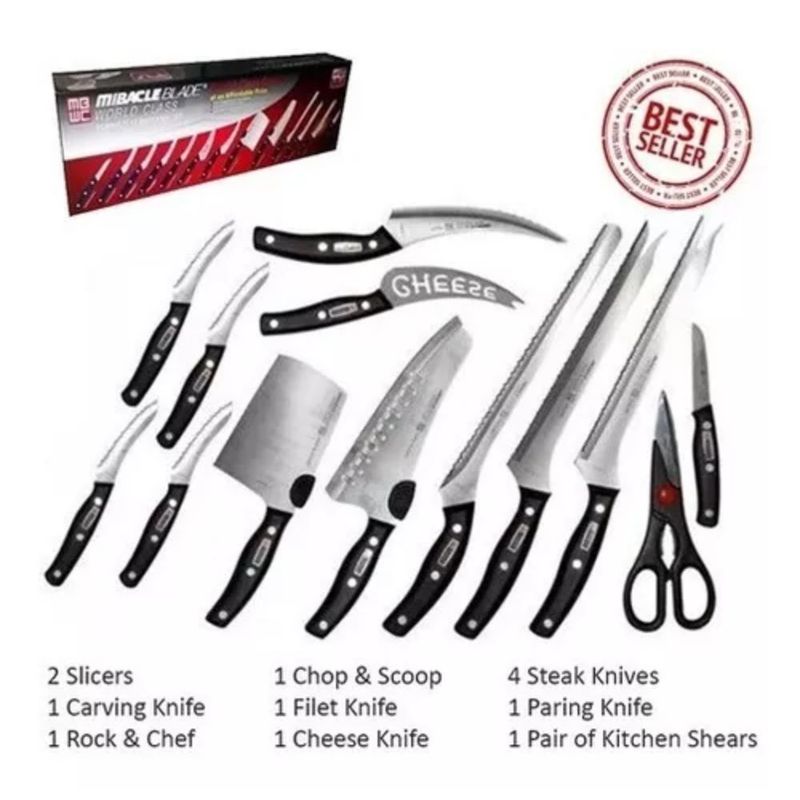 GENERICO - Juego De Set Cuchillos Profesionales Chef Mibacle Blade 13 P