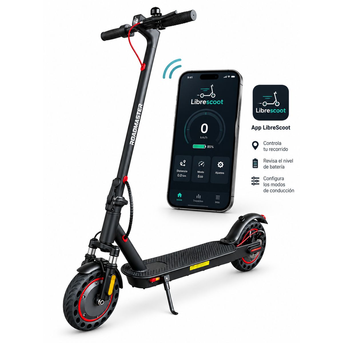 ROADMASTER - Patineta Scooter Electrica Marca: Roadmaster Modelo: M4 PRO 500Watts Vel 32 km/H Suspension F.Disco