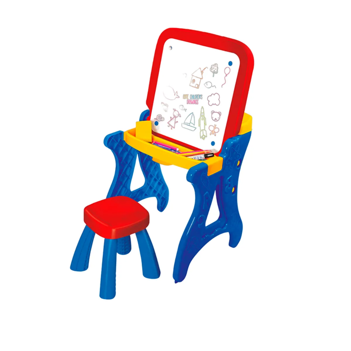 GENERICO - Escritorio Tablero 2 En 1 Pizarra Con Silla Infantil Niño Armaty