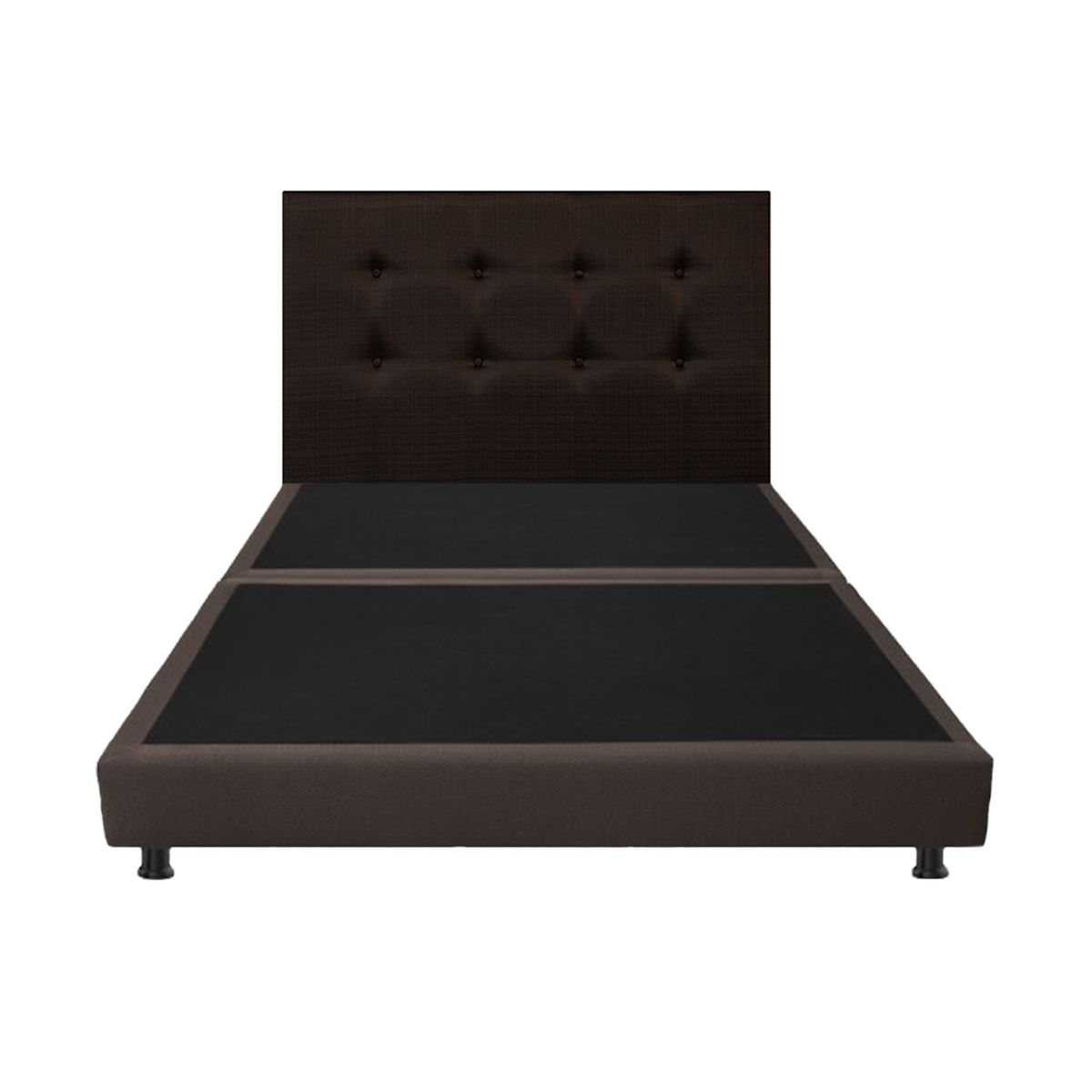 DORMILANDIA - Combo Cabecero y Base Cama Dividida Café King 200x200 Dormilandia