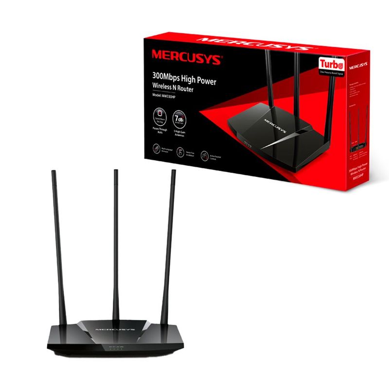 MERCUSYS - Router Repetidor Rompemuro Wifi Wpa Wpa2 Mw330hp 3 Antenas