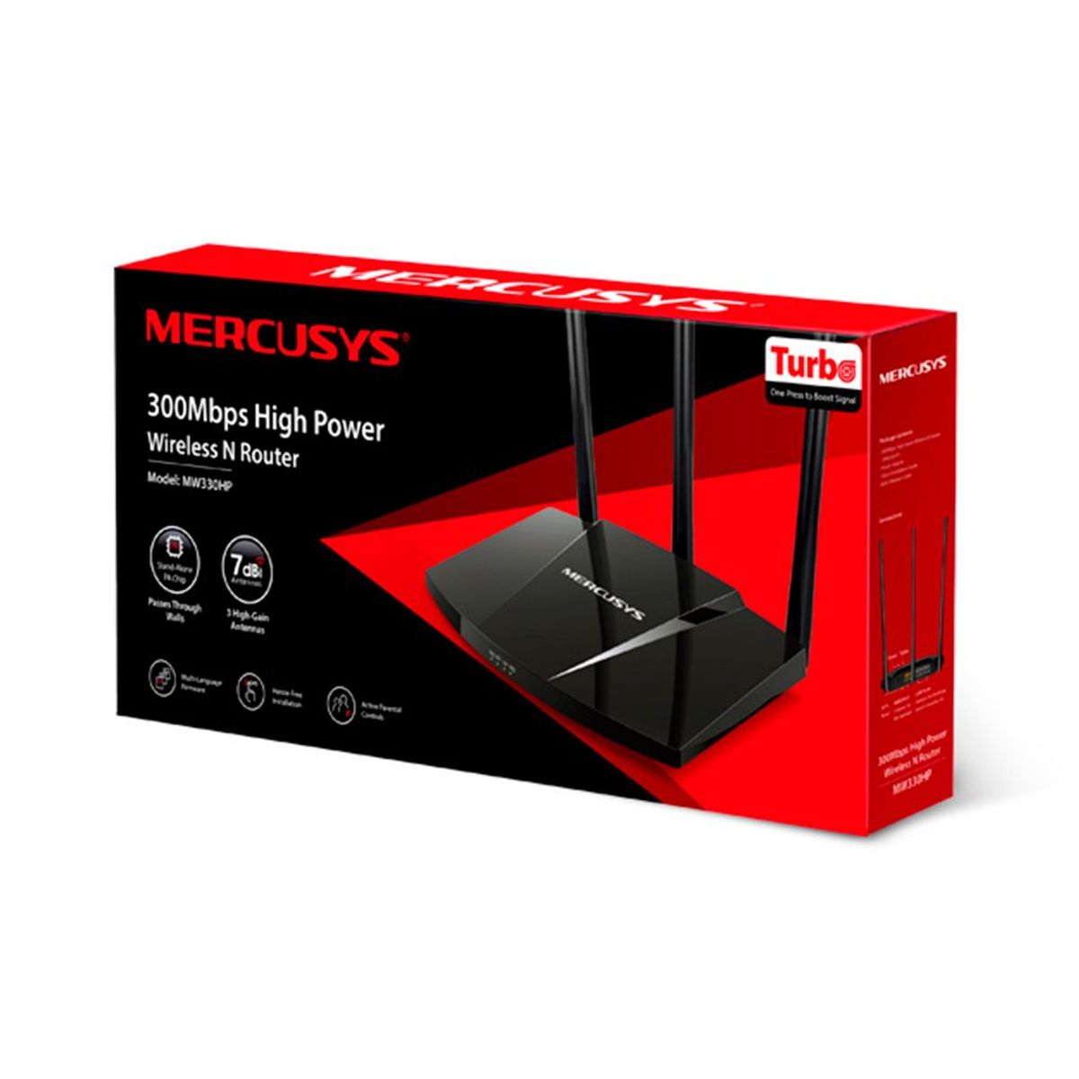 MERCUSYS - Router Repetidor Rompemuro Wifi Wpa Wpa2 Mw330hp 3 Antenas