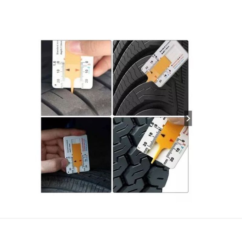 GENERICO - 2x Medidor Calibrador Desgaste Profundidad Llantas Taxi Moto
