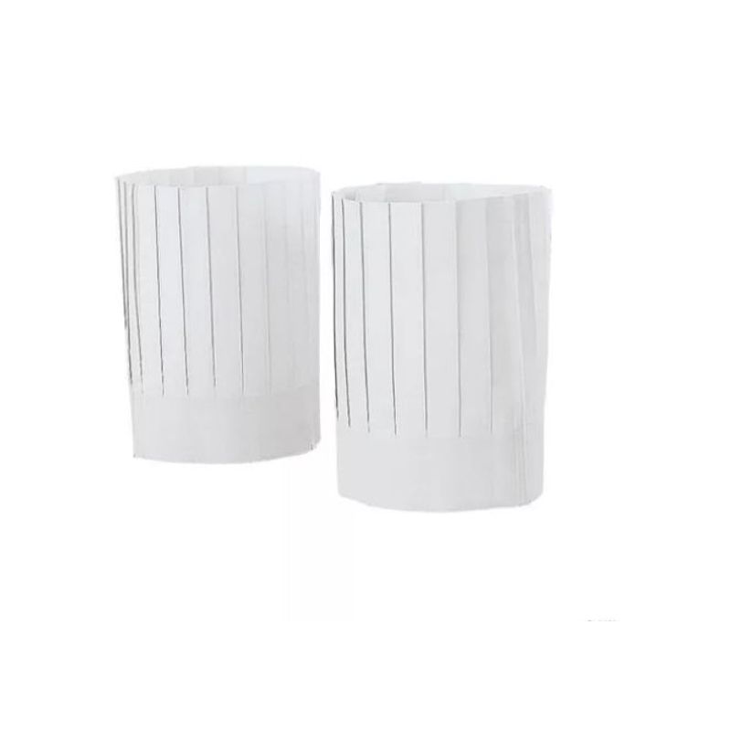 GENERICO - 2x Gorro Cocina Cocinero Chef Desechable Niños Pizza Blanco