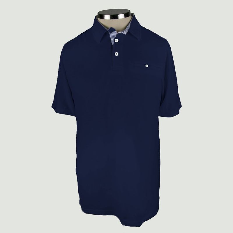 L Y H - Camiseta Para Hombre Manga Corta Azul Marca L&H
