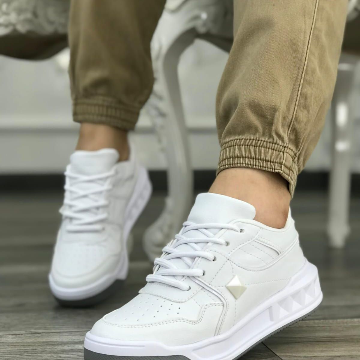 GENERICO - Tenis Colegial Blanco Hombre Colegio Escolar Deportivo