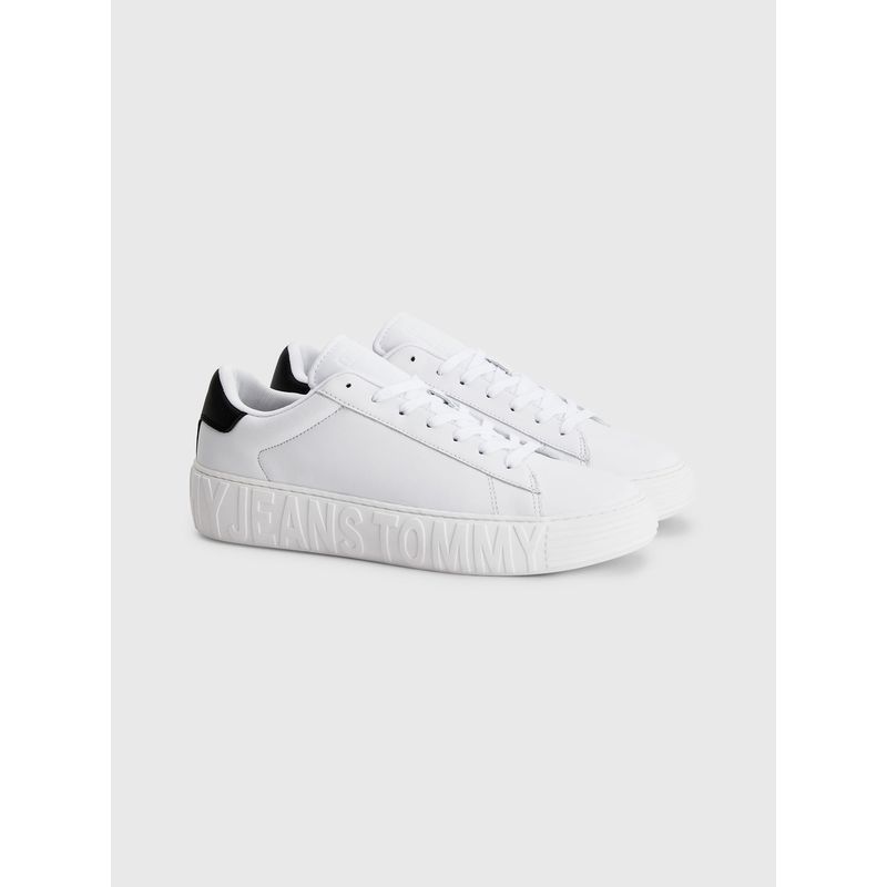 TOMMY HILFIGER - Zapatillas Cupsole Cuero Bicolor Tommy Hilfiger