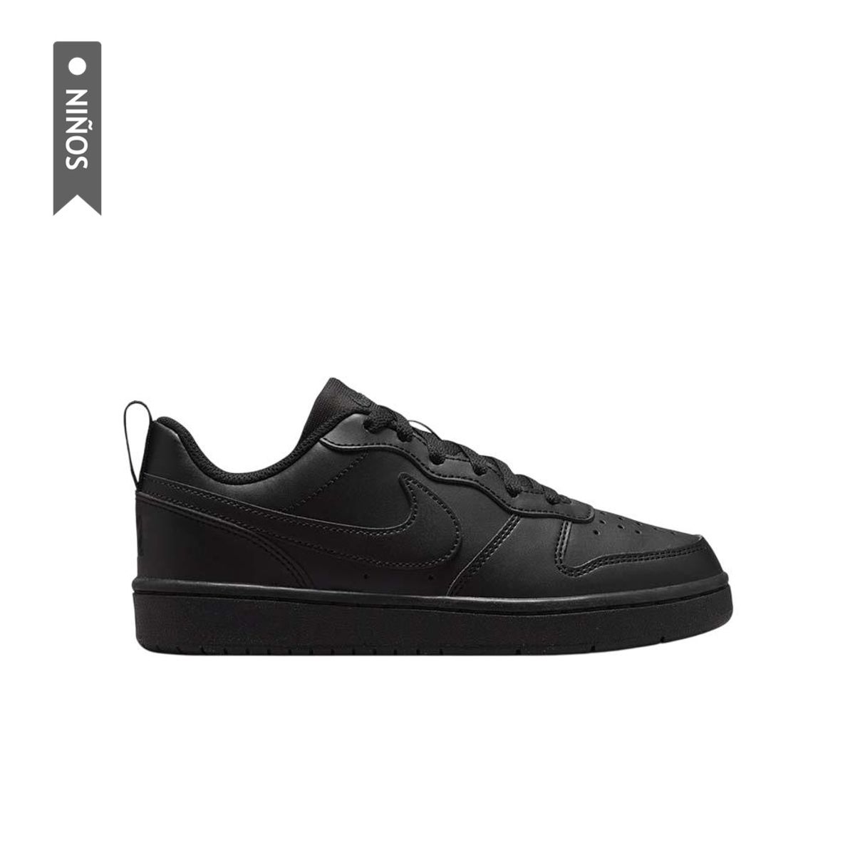 NIKE - Tenis Nike Court Borough Low Recraft Niños-Negro