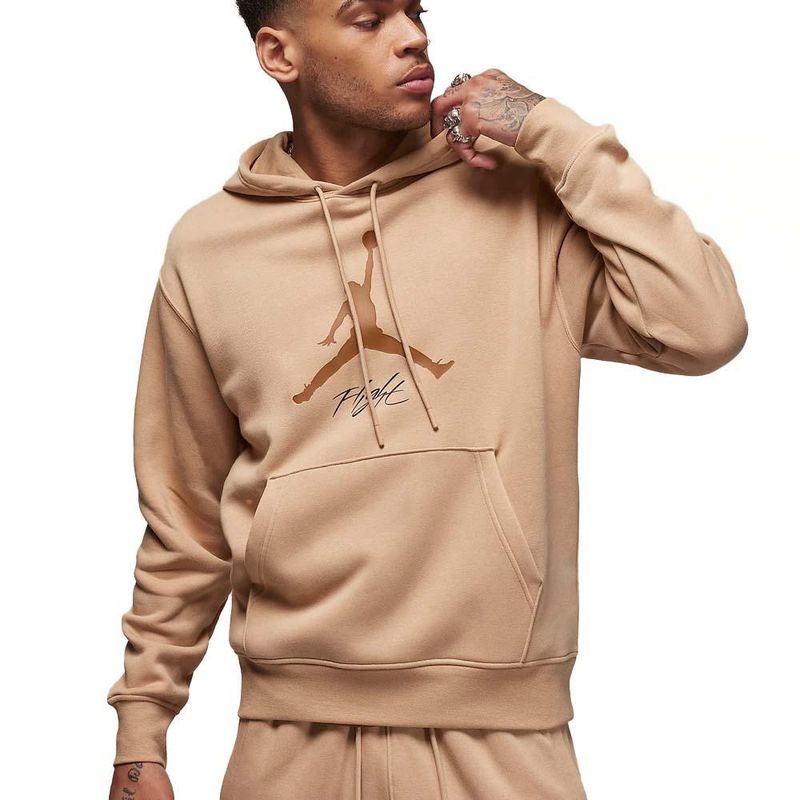NIKE - Hoodie Jordan Brand Ess Fleece Baseline-Café Claro
