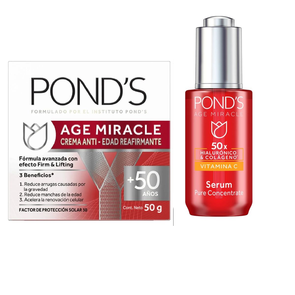 GENERICO - Kit Age Miracle de Pond`s Línea Anti-arrugas kit x 2 productos + Obs.