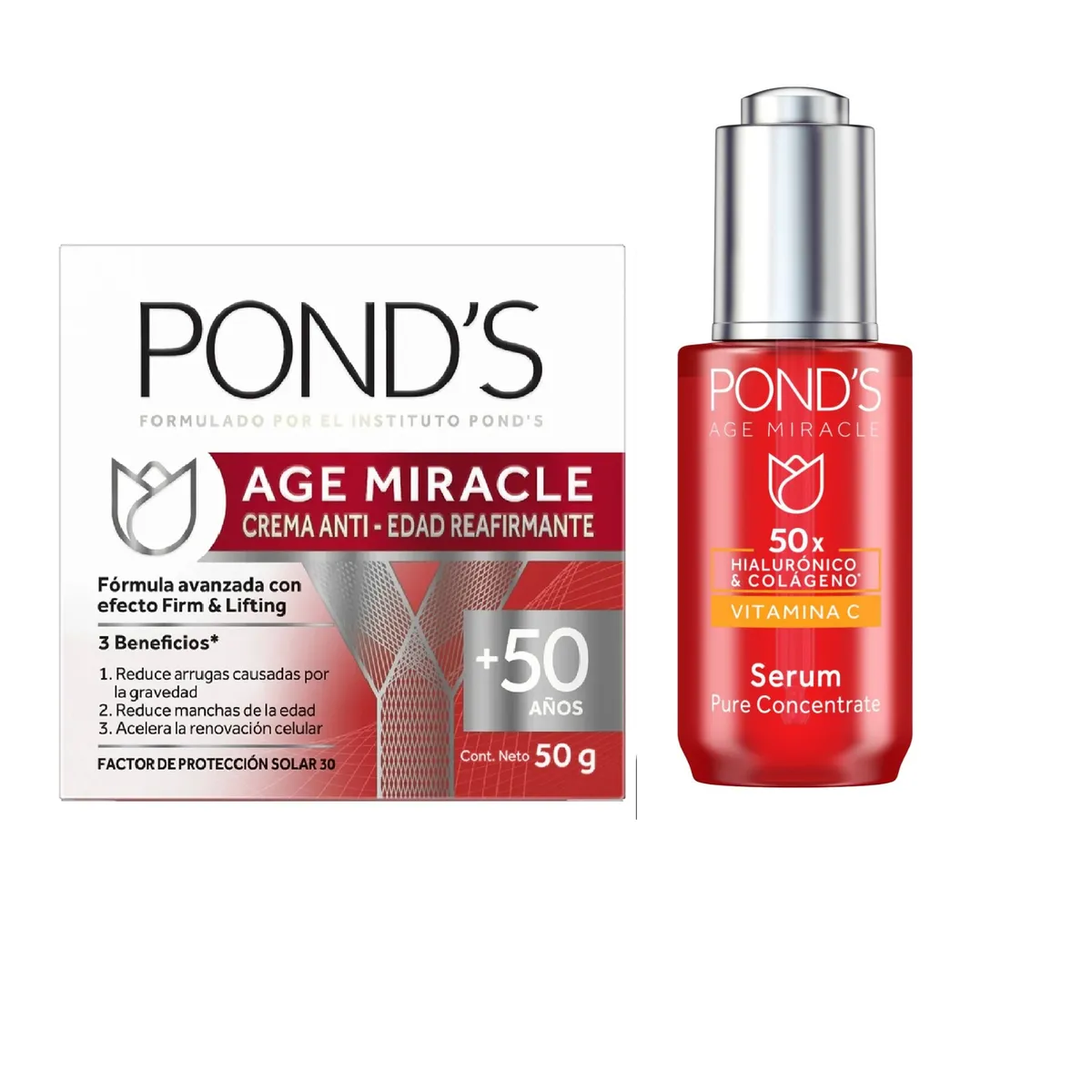 GENERICO - Kit Age Miracle de Pond`s Línea Anti-arrugas kit x 2 productos + Obs.