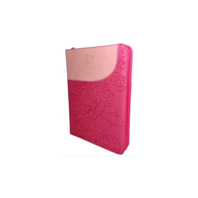 GENERICO - BibliaRVR086cZLGi  Fucsia - Rosa Cierre Letra Gigante