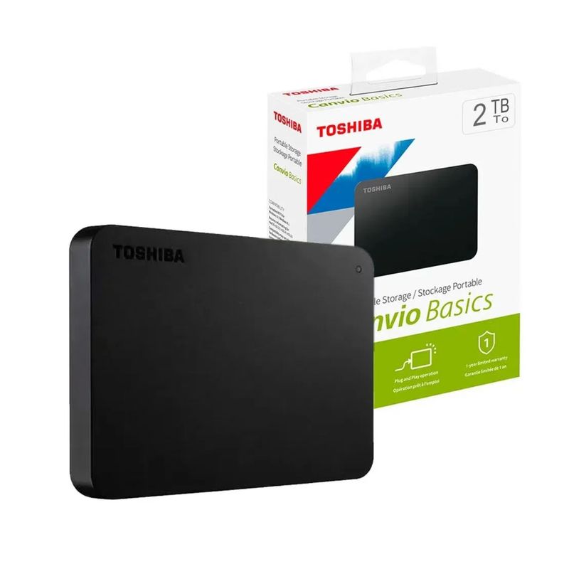 TOSHIBA - Disco duro Externo TOSHIBA 2TB Canvio basics 3.0