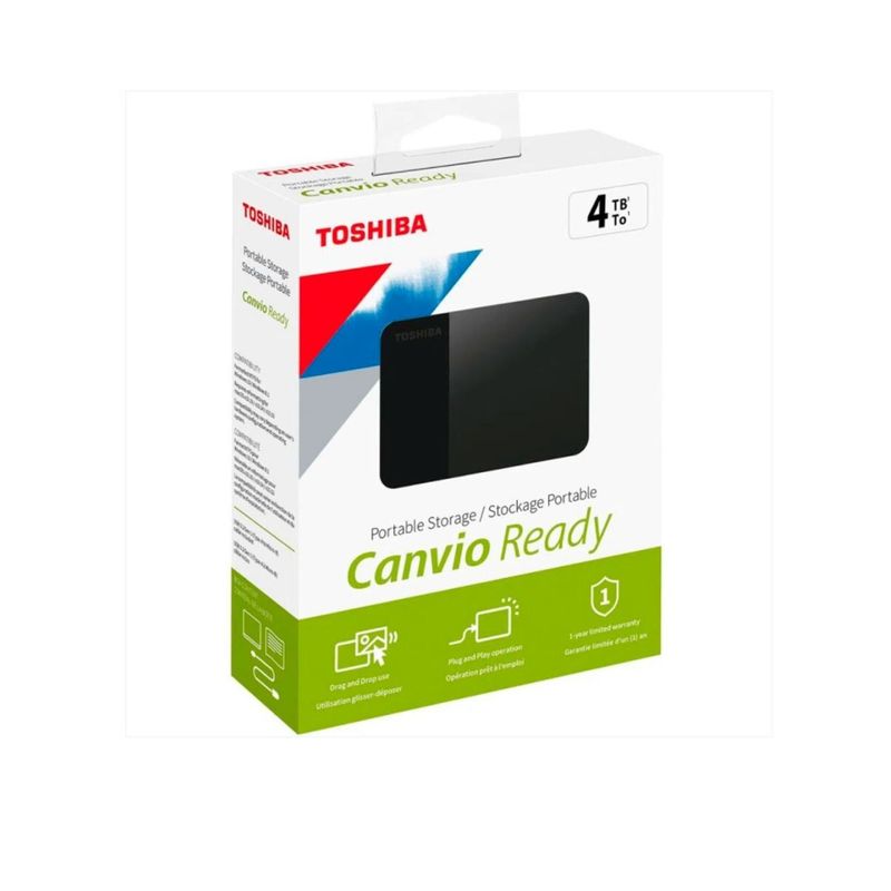 TOSHIBA - Disco duro Externo TOSHIBA 4TB Canvio basics 3.0