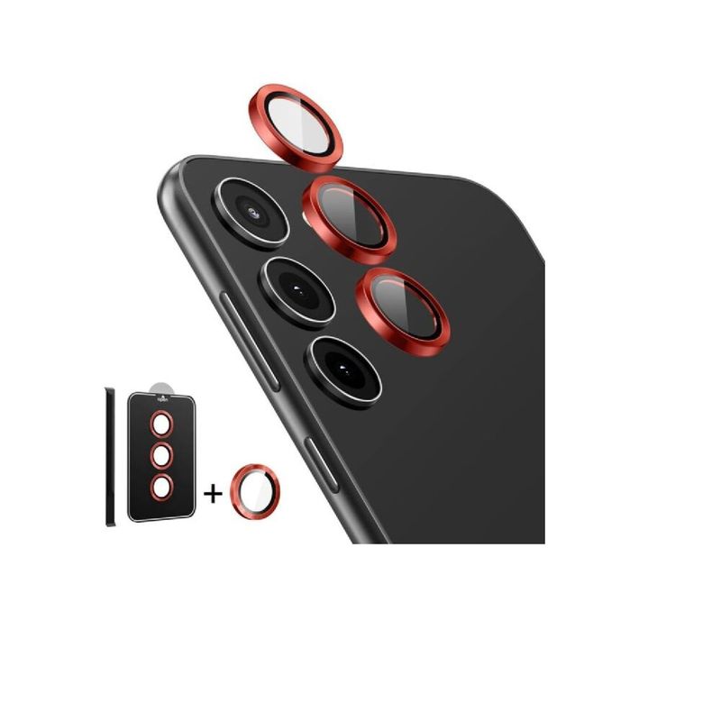 GENERICO - Protector Para Lente De Cámara Para Samsung S24 rojo