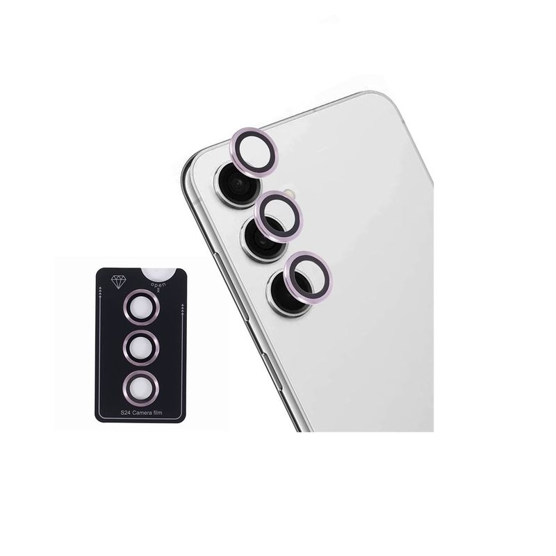 GENERICO - Protector Para Lente De Cámara Para Samsung S24 plateado