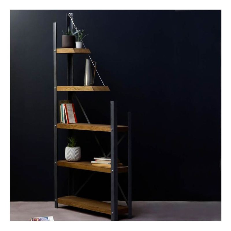 22 GRADOS DECORACION - Biblioteca Estanteria Ana 120X120cm en Roble y Metal