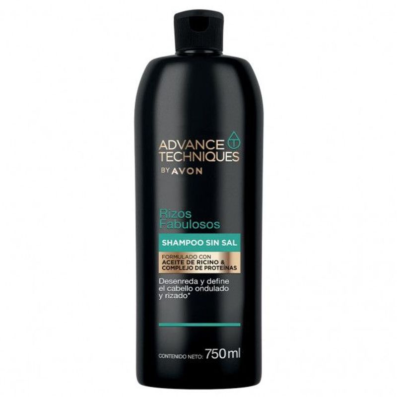 AVON - Advance Techniques Shampoo Sin Sal Rizos Fabulosos - 750 ml