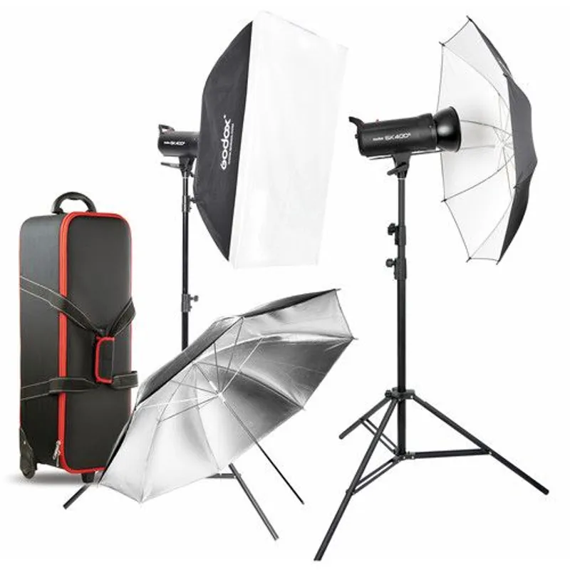 GODOX - Kit GODOX 800watts con 2 Flash Sk400II