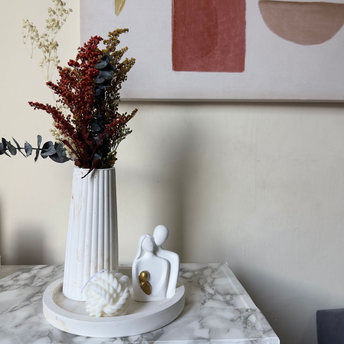 DECORACIONES ALE Y GABY - JARRÓN DECORATIVO ALE MARMOLADO