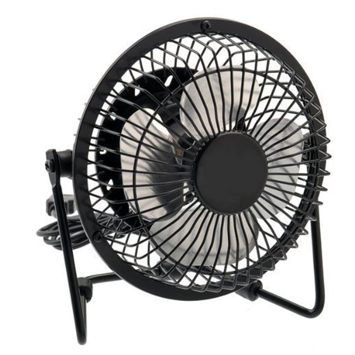 GENERICO - Ventilador USB Portátil 20cm Metálico Ajustable Silencioso