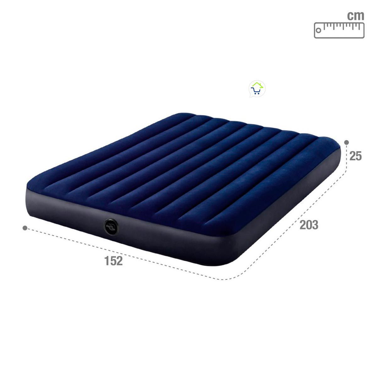 COMPRALOENCASA COM - Colchón Inflable + Almohadas + Inflador Sencillo Camping Cama  64765