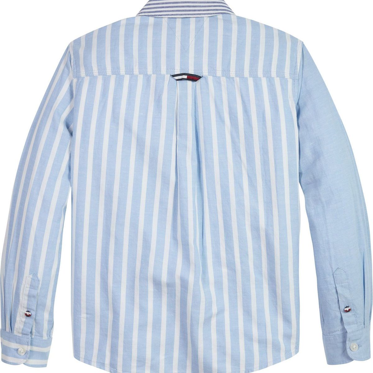 TOMMY HILFIGER - Camisa De Niño Amplia Popelín Con Rayas Mixtas Tommy Hilfiger