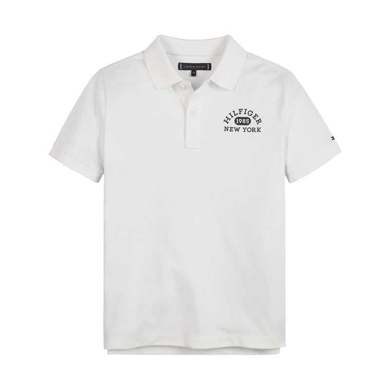 TOMMY HILFIGER - Polo Con Logo 1985 Niño Blanco Tommy Hilfiger