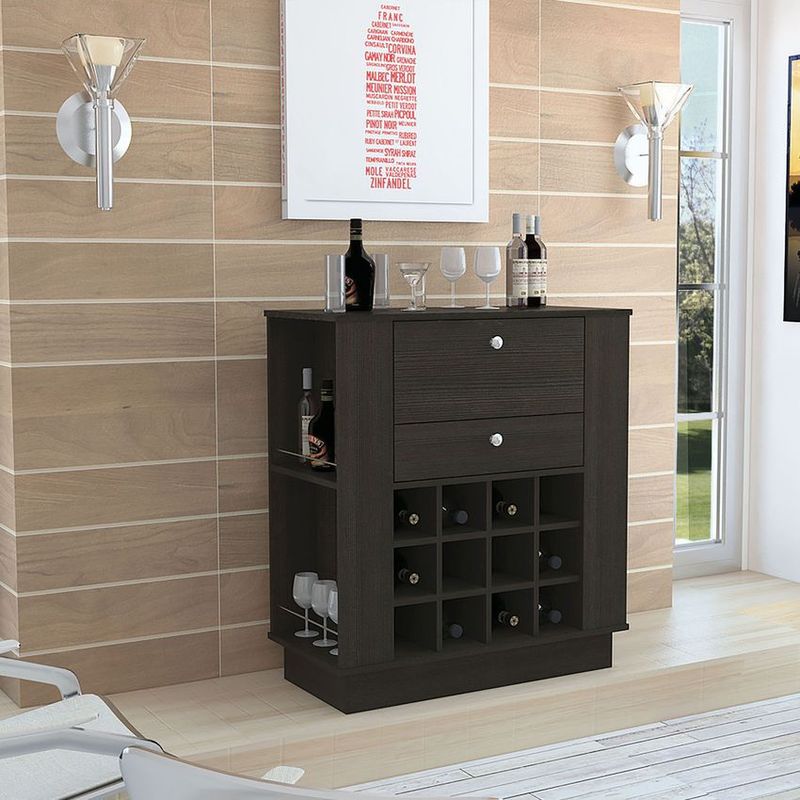 RTA MUEBLES - Mueble bar new york 1 wengue/negro rta muebles blw 2330
