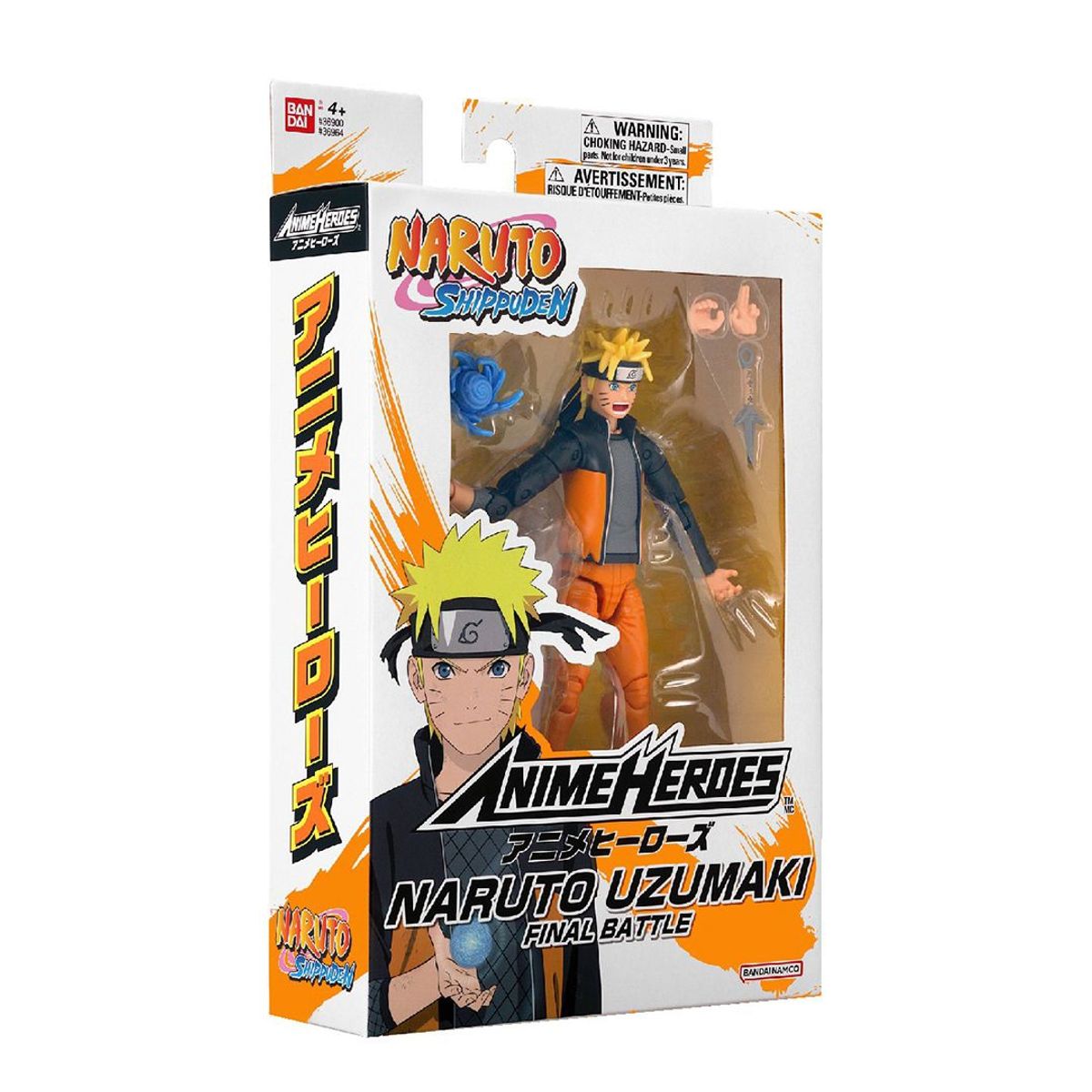 BANDAI - Figura 16cm Naruto Uzumaki Batalla Final Anime Heroes Bandai